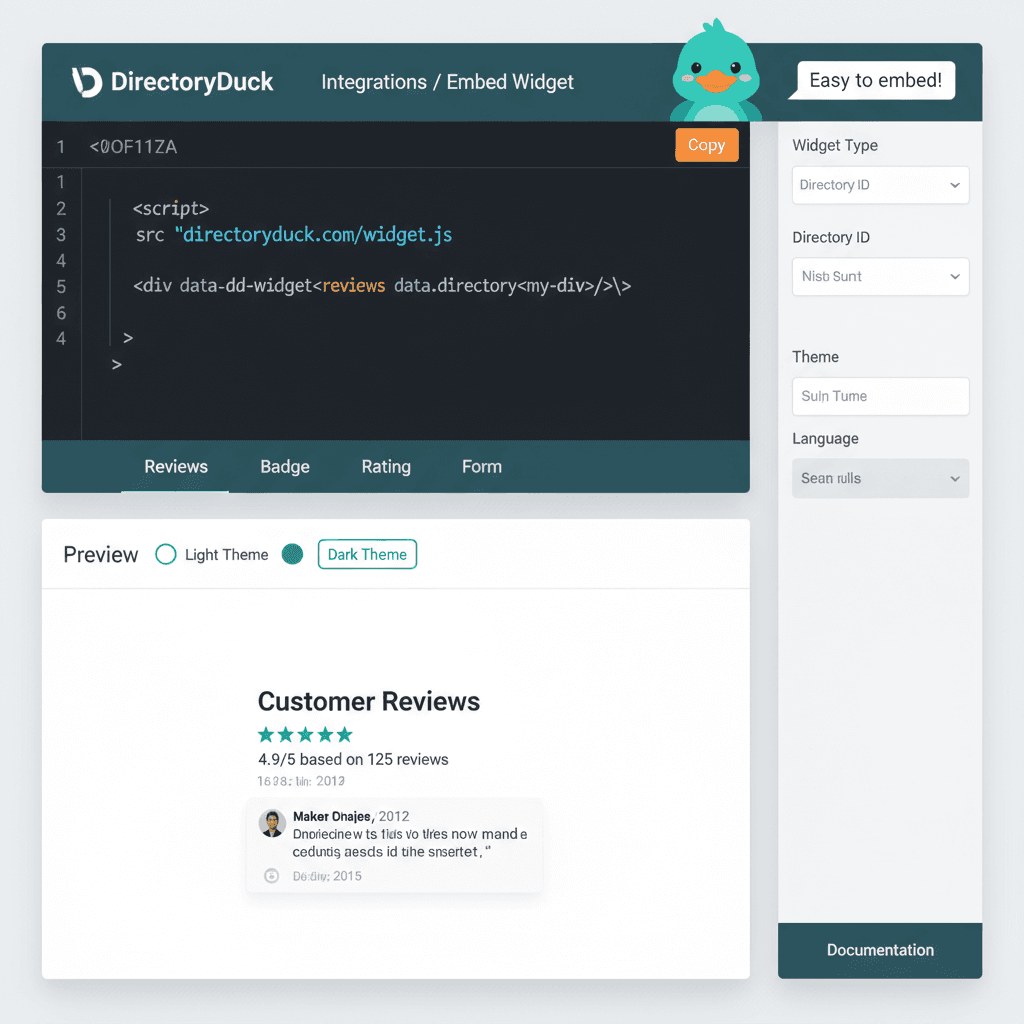 DirectoryDuck Widget Embed Code